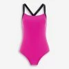 DKNY Pink & Black Logo Strap Swimsuit -Women's Holiday Shop 51261680 large wl 01