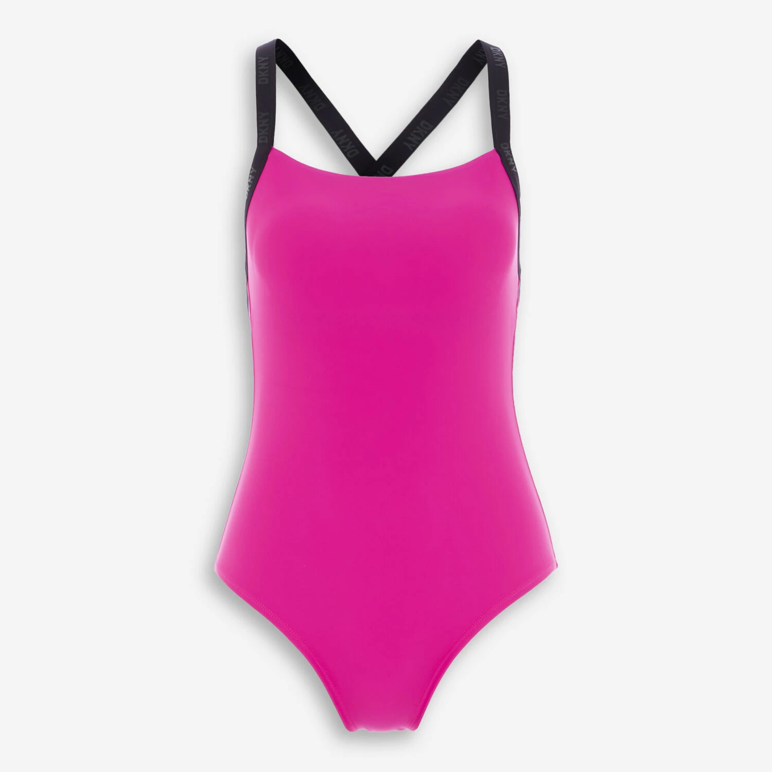 DKNY Pink & Black Logo Strap Swimsuit 3 DKNY Pink & Black Logo Strap Swimsuit