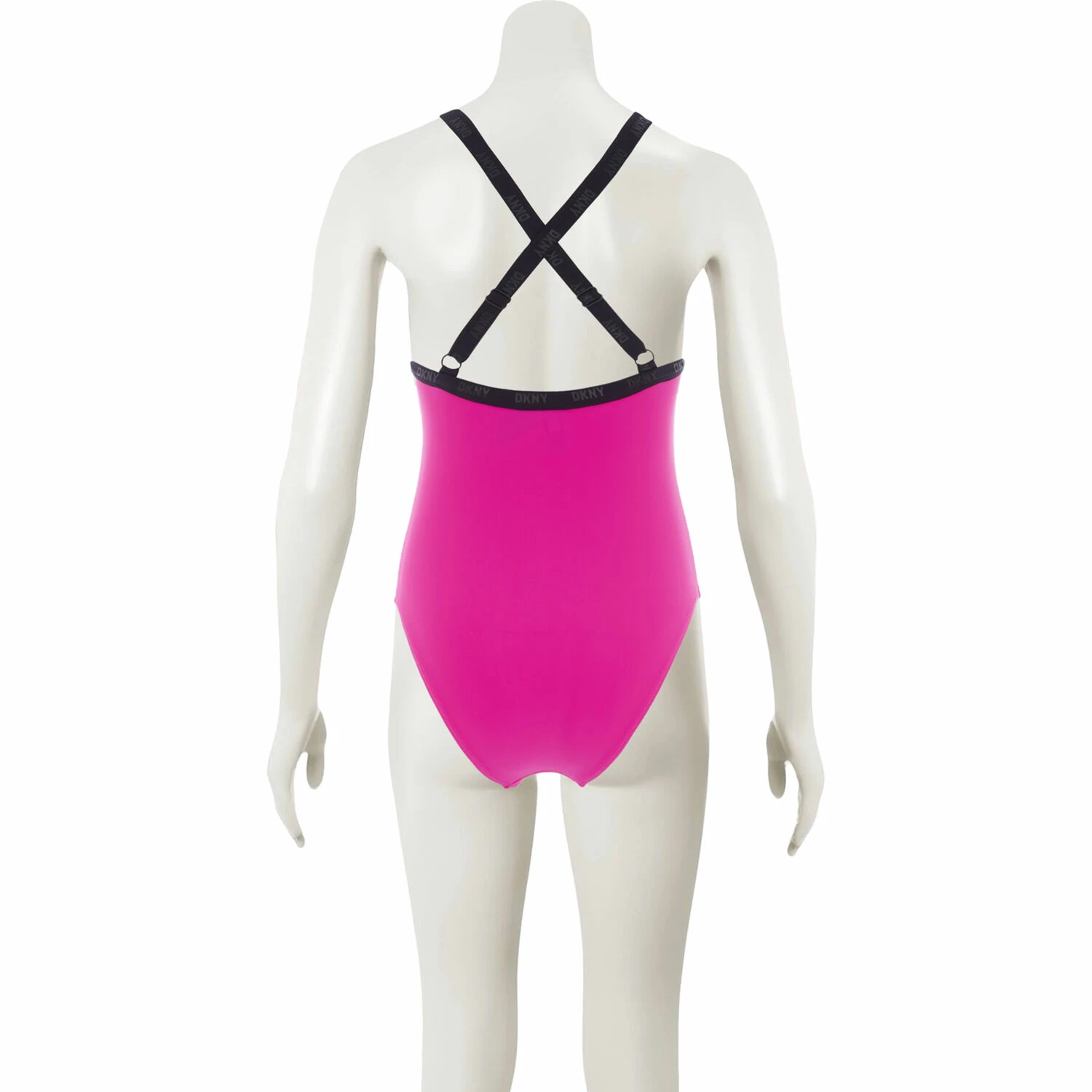 DKNY Pink & Black Logo Strap Swimsuit 4 DKNY Pink & Black Logo Strap Swimsuit - Image 2