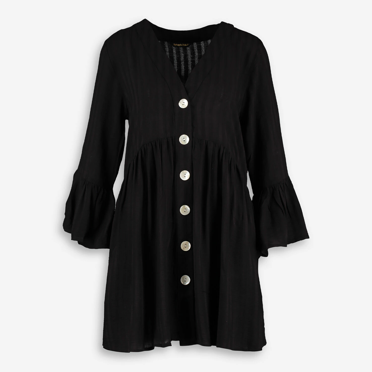 Spiaggia Dolce Black Babydoll Beach Dress 3 Spiaggia Dolce Black Babydoll Beach Dress